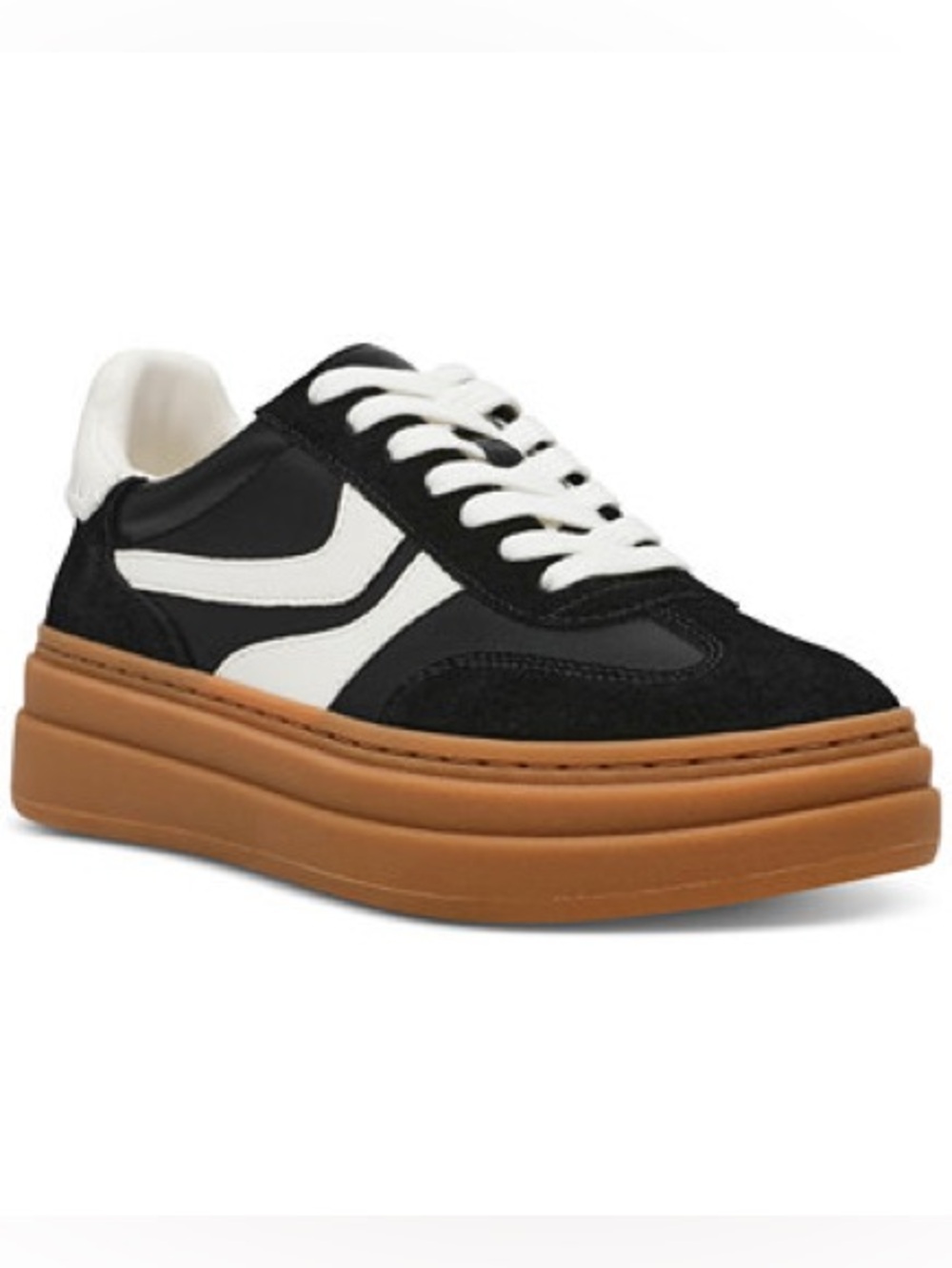 Steve Madden, Dodge Suede and Leather Gum Sole Platform Sneakers Size 5.5 NWOB - Picture 2 of 13
